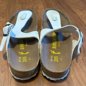 Birkenstock Gizeh Birko-Flor Unisex Size EU 40 US L9 M7 White Slip‎ On Sandals thumbnail 2