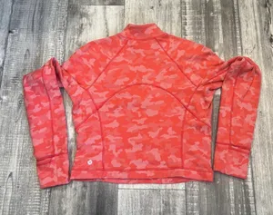Lululemon Its Rulu Run Camo Cropped Half-Zip Size 12 (A 70) thumbnail 2