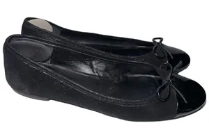 Delman New York Women’s Size 7 Black Metallic Patent Toe Brook Ballet Flats thumbnail 7