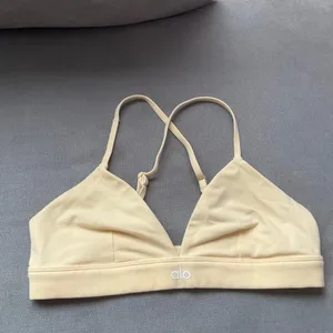 Alo Yoga Splendor Bra Candlelight Yellow/White S thumbnail 2