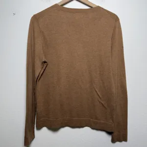 J. Crew Women 100% Cotton‎ Teddie Sweater Medium Brown Academia Preppy thumbnail 7