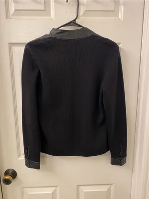 Classiques Entier Black Mixed-Media Zip Jacket thumbnail 4