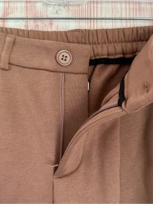 Halara Chestnut Brown High Rise Button Front Sweatpants Joggers Size XS thumbnail 10
