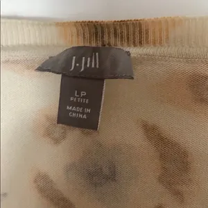 J. Jill Watercolor Floral Silk Overlay Sweater | Size L thumbnail 3