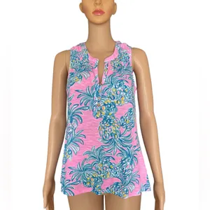 Lilly Pulitzer Pink and Blue Patterned Top thumbnail 2