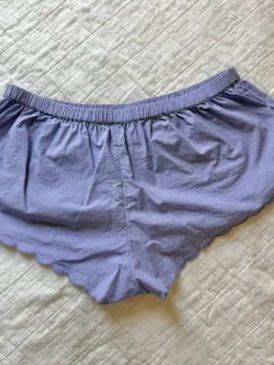 Anthropologie Scallop Micro Shorts XS Lavender Purple thumbnail 3