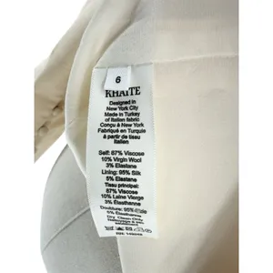 Khaite Tate Square Neck Cream Mini Dress Size 6 thumbnail 10