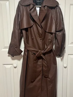 Chocolate Brown Trench Coat thumbnail 1