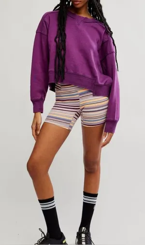 NWOT Free People FP Movement Intercept Pullover - Champion Purple - Small thumbnail 1