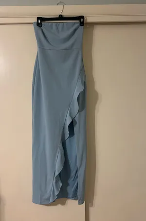 Beautiful Baby Blue Lulus Strapless Dress thumbnail 4