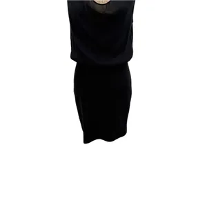 Alice + Olivia Black Nude Lace Cowl Neck Open Back Cocktail Dress Size 4 thumbnail 3