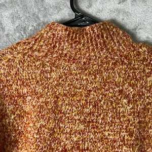 J.W. Anderson Uniqlo Cozy Marled Orange Mock Neck Knit Sweater Wool Oversized LG thumbnail 3