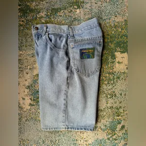 Vintage Ecolojeans by Lee long denim jean shorts, size 14 regular thumbnail 9