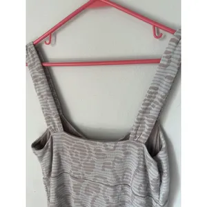 Free People Medium Womens Dress Floral Bodycon Textured Tank Gray Cotton Blend thumbnail 12
