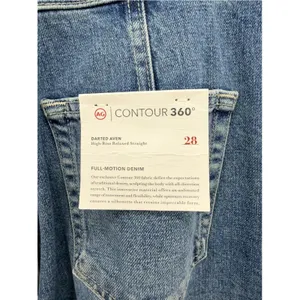 AG Jeans Darted Aven High Rise Relaxed Straight Jeans 28 Medium Blue Wash Denim thumbnail 6
