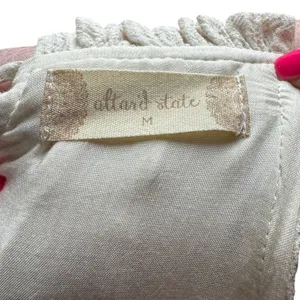 Altar'd State Sleeveless Ruffle Tie Neck Dress Tan Beige Cream Medium thumbnail 5