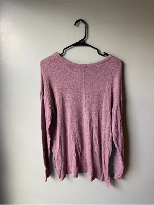 American Eagle Soft & Sexy Plush Pink Long Sleeve Top Medium thumbnail 3