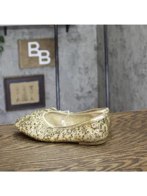 A New Day Womens Sammie Shoes Sequin Ballet Flats 94685483 Gold Yellow 6M thumbnail 2