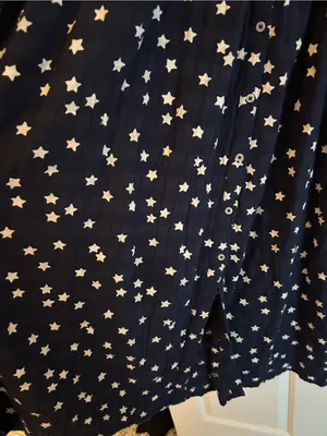 Aerie Navy Star Print Tie-Strap Sundress thumbnail 5