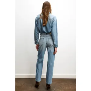 Zara Jean Z.03 Regular Fit High-Waist Long Length Size 4 Light Wash 8228/224/427 thumbnail 15