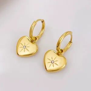Love Heart Dangle Drop Earrings for Women thumbnail 1