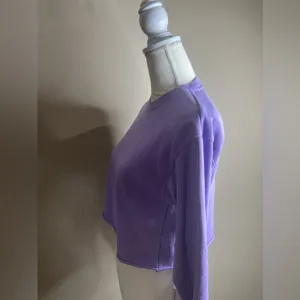 Aritzia TNA airy perfect fleece crop sweatshirt XS thumbnail 8