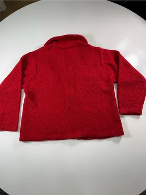 Knitworks Women's Red Button Front Sweater Size L thumbnail 6