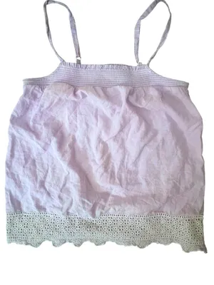 Rachel Ashwell Light Lavender Lace-Trim Camisole Tank Top thumbnail 1