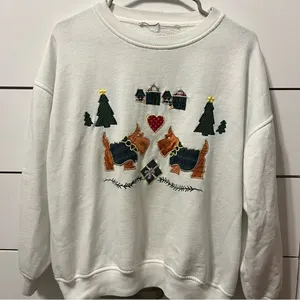 Vintage Christmas Terrior Embroidered Crewneck thumbnail 2