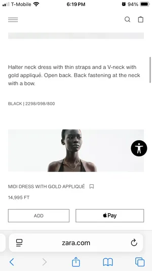 Zara MIDI DRESS WITH GOLD APPLIQUÉ thumbnail 5