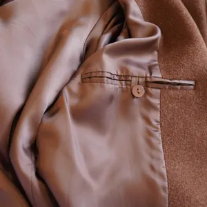 Eileen Fisher Wool Zip‎ Up Jacket Pea Coat S Brown Italian Fabric Minimalist thumbnail 5