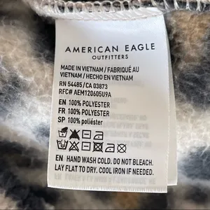 American Eagle Outfitters Animal Print Leopard Sherpa Fleece Hoodie Sweatshirt thumbnail 9