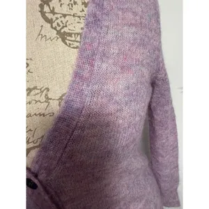 J. Crew Fuzzy kid Mohair Blend‎ Cardigan Lavender Pink Multi Color XXS thumbnail 5