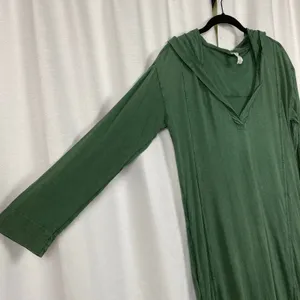 Anthropologie Daily Practice Green Hooded Maxi Dress Sz.XS thumbnail 9