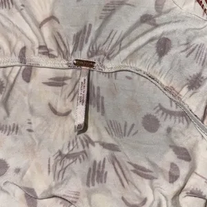 NWOT Free People Daria Graphic Maxi Dress in Ivory Combo open back XL thumbnail 5