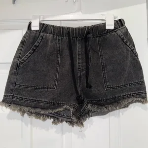 Free people fray boho vintage drawstring shorts thumbnail 2