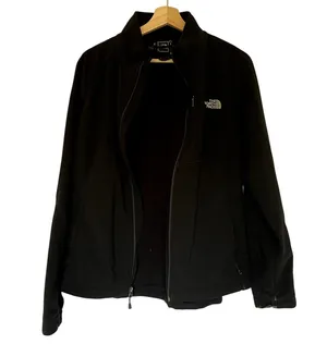 The North Face black full zip jacket pockets women's size 12 athletic warm thumbnail 1