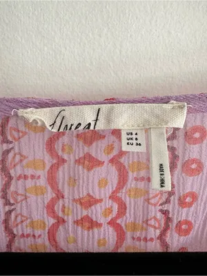 Anthropologie Floreat Wisteria Silk Sheer Boho Dress thumbnail 9