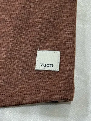 Vuori Sunrise Ribbed High Neck Tank Top Small Brown Racerback Athleisure Workout thumbnail 8