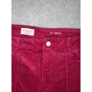 pilcro wide leg crop (29in Inseam) pink‎ corduroy pants raw hem 27 thumbnail 3