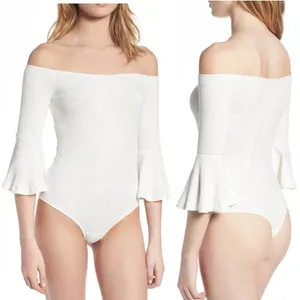NBD Seduire Off-the-Shoulder Bodysuit‎ in Ivory thumbnail 2