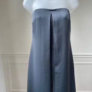 NWT Club Monaco Strapless Satin Jumpsuit Grey 8 $289 thumbnail 4