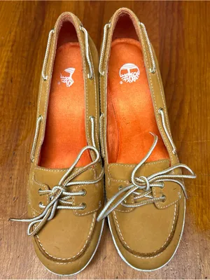 Timberland Skipher Mule Tan Boat Moccasin Wedge Leather size 7 thumbnail 1
