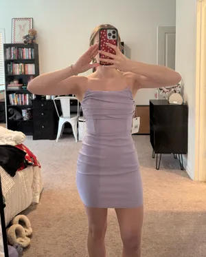 American Threads Purple Cocktail Dress thumbnail 1