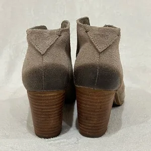Toms Tan Lunata Suede Lace-Up Heeled Booties Size 7 thumbnail 7