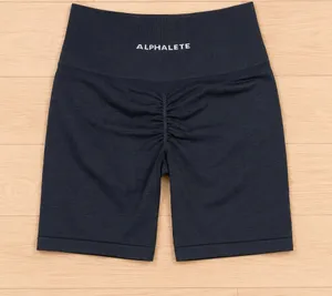 Alphalete Amplify Scrunch Seamless Biker Shorts Black Sz S thumbnail 1