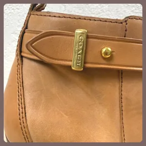 Coach Tan Leather Side Zip Block Heel Ankle‎ Booties Women's Size 7.5 thumbnail 3