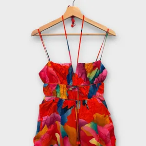 FARM Rio Ombre Chita Red Romper Size XS thumbnail 7