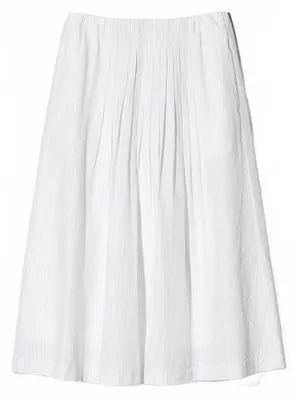 Uniqlo Linen Blend Tuck Long Skirt NWT Off White XXL thumbnail 2