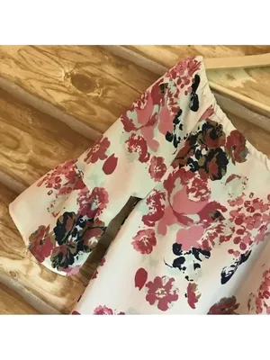 Indulge In Style floral one shoulder bell sleeve Medium dress thumbnail 4